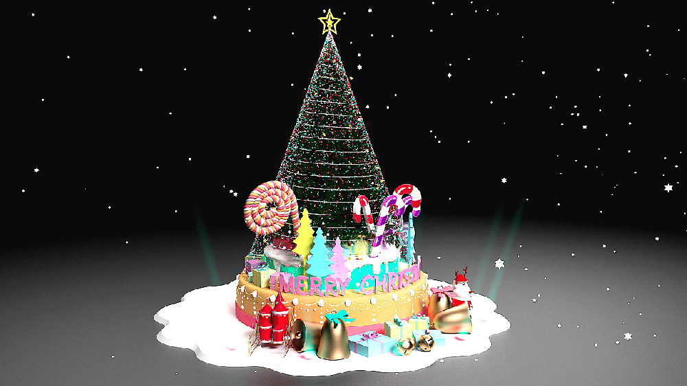 蛋糕底座毛条圣诞树